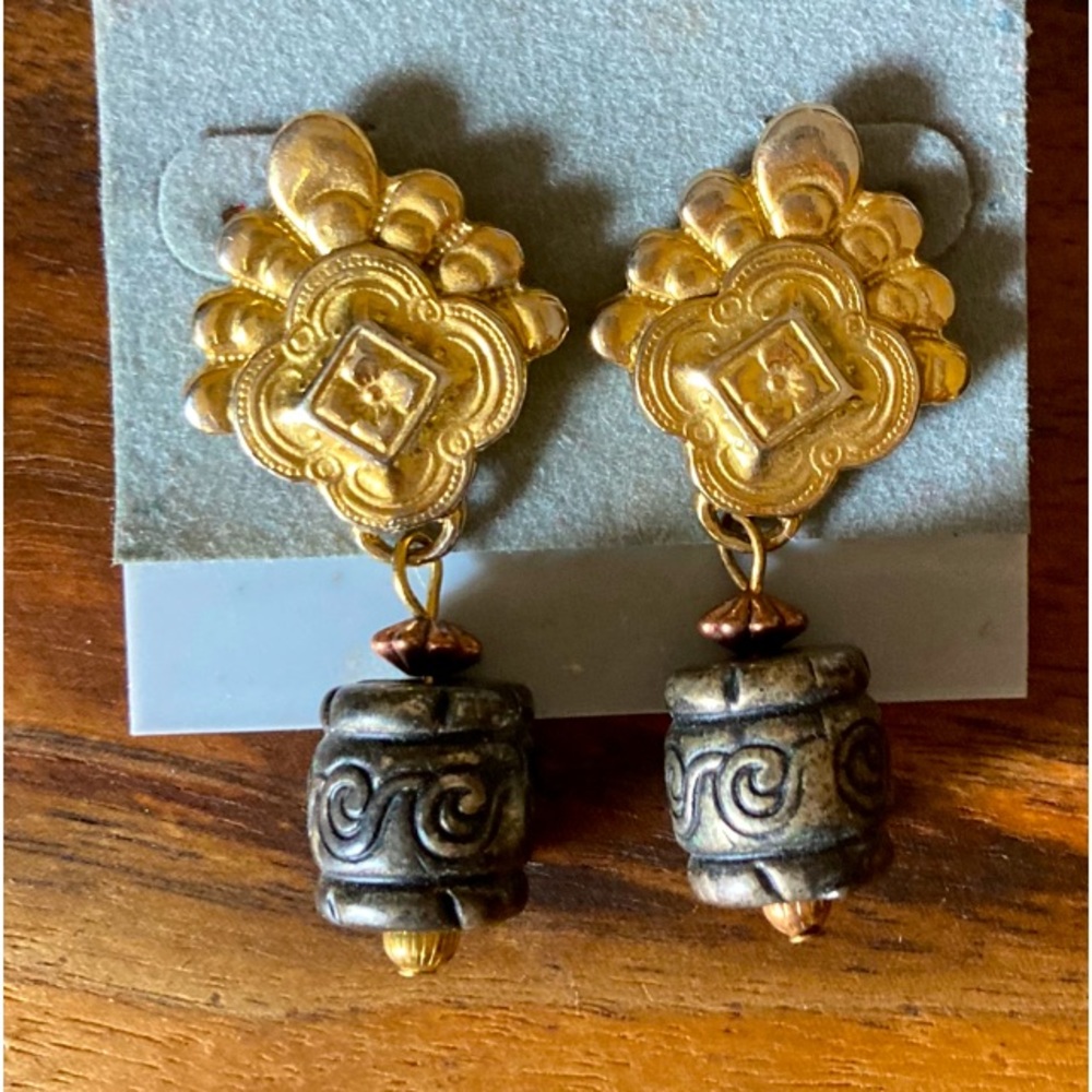 Boho Vintage Bead Earrings